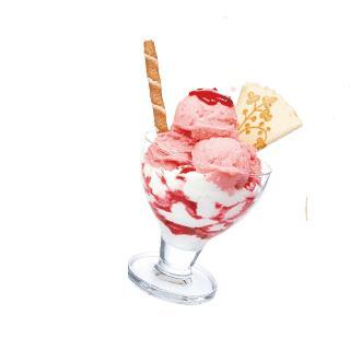  草莓捞嘢冰淇淋